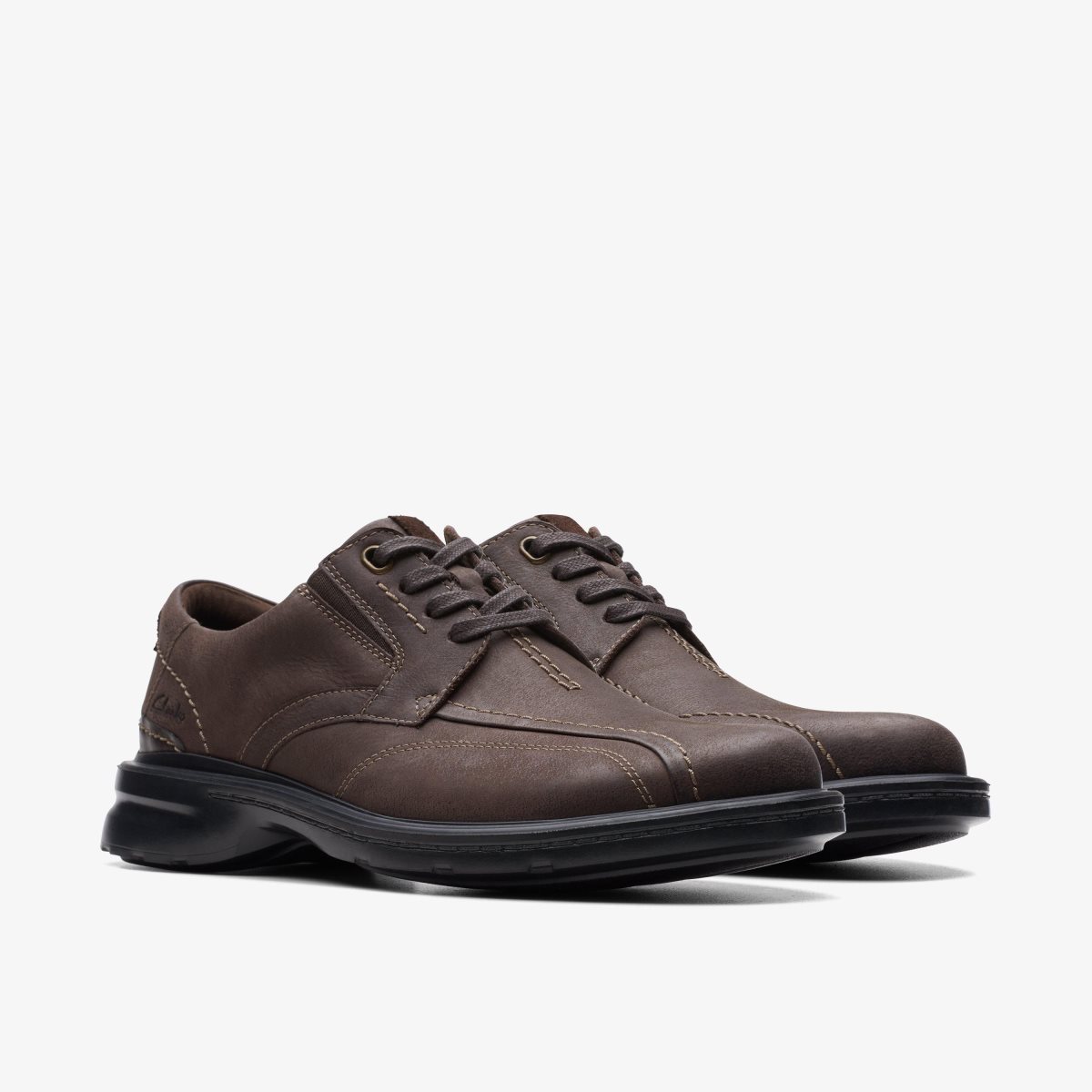 Clarks Gessler Lace Dark Brown Leather Erkek Elbise Ayakkabısı Koyu Kahverengi | 85163NJHK