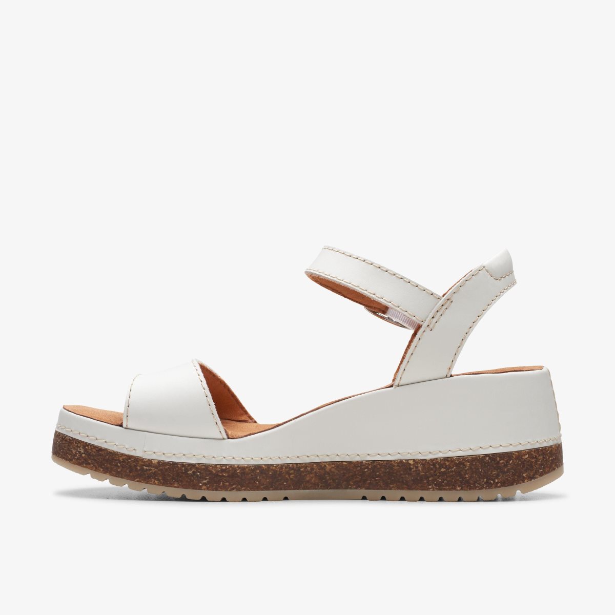 Clarks Kassanda Lily Off White Leather Kadın Sandalet Beyaz | 71645XMIZ