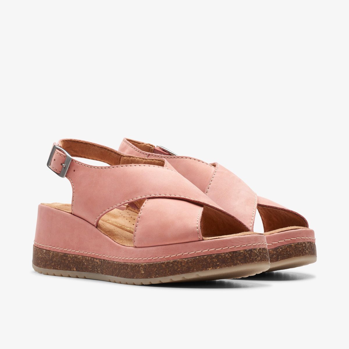 Clarks Kassanda Step Peach Nubuck Kadın Sandalet Mercan | 50132ESBA