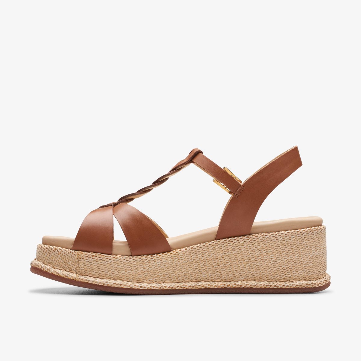 Clarks Kimmei Twist Tan Leather Kadın Sandalet Kahverengi | 62354LNKU