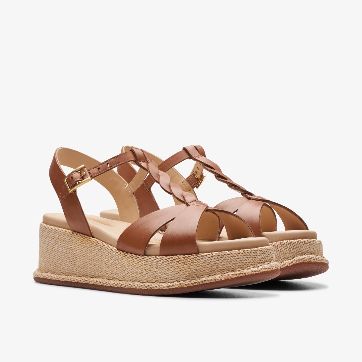 Clarks Kimmei Twist Tan Leather Kadın Sandalet Kahverengi | 62354LNKU