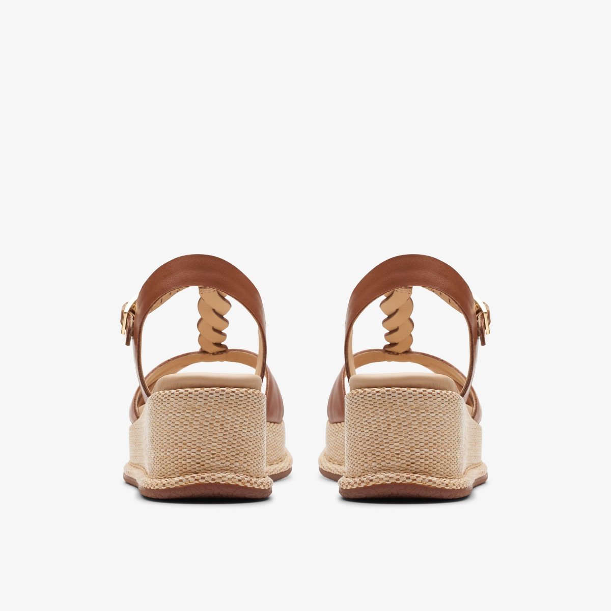 Clarks Kimmei Twist Tan Leather Kadın Sandalet Kahverengi | 62354LNKU