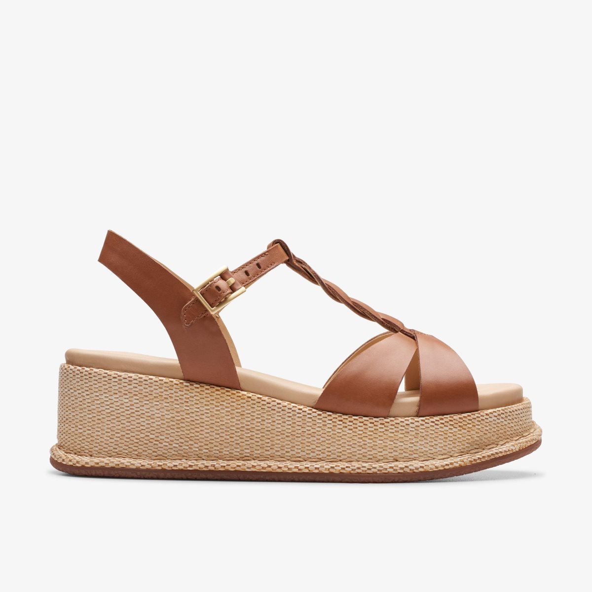 Clarks Kimmei Twist Tan Leather Kadın Sandalet Kahverengi | 62354LNKU