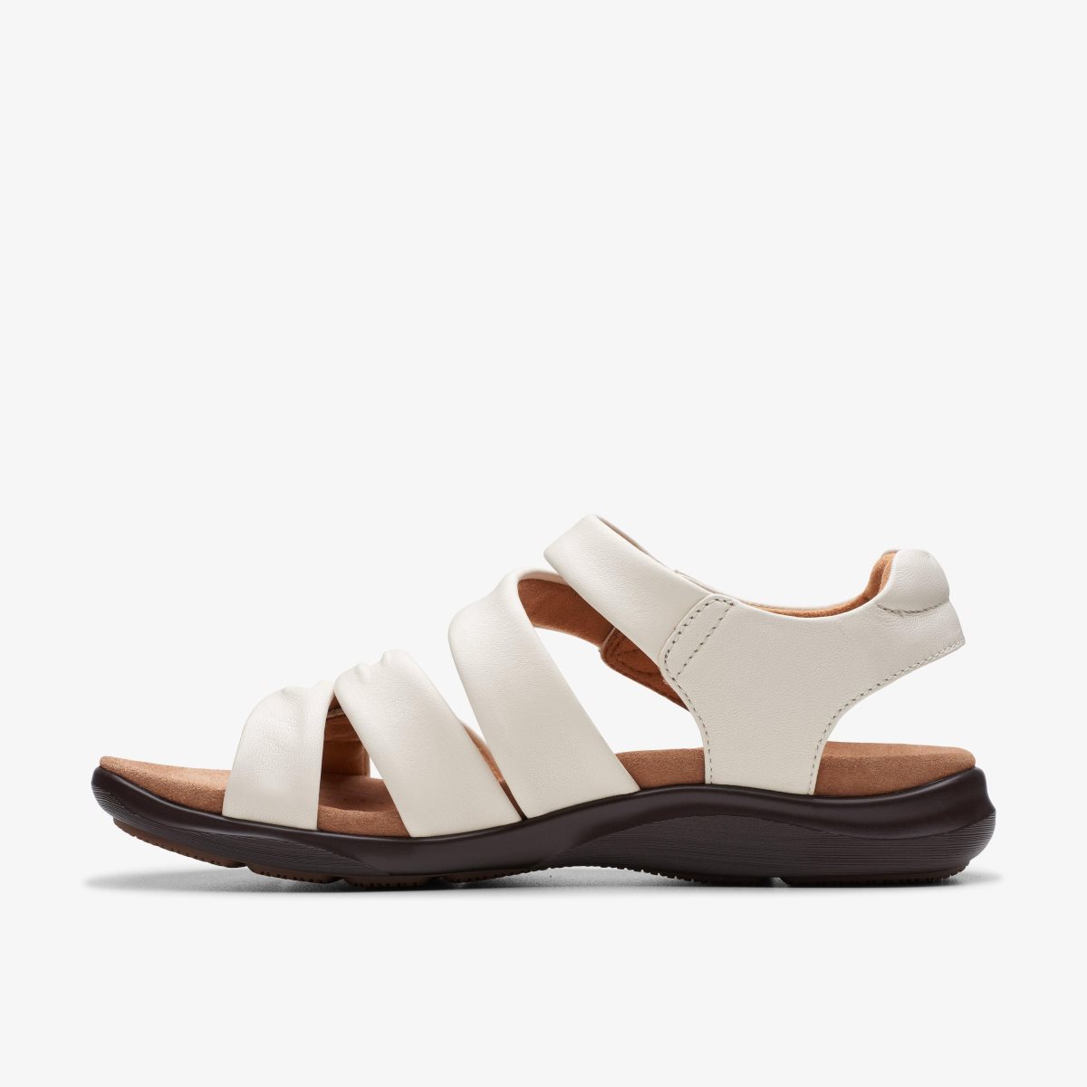 Clarks Kitly Ave Off White Leather Kadın Sandalet Beyaz | 13205QRTC