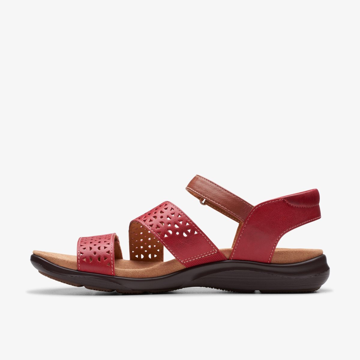 Clarks Kitly Way Cherry Leather Kadın Sandalet Pembe | 29756THNZ