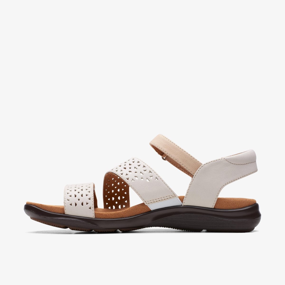 Clarks Kitly Way White Leather Kadın Sandalet Beyaz | 36278UMSC