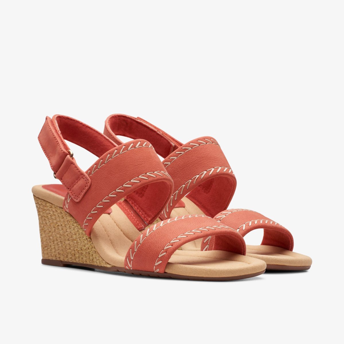 Clarks Kyarra Rose Blush Nubuck Kadın Dolgu Topuklu Pembe | 75619LTWS