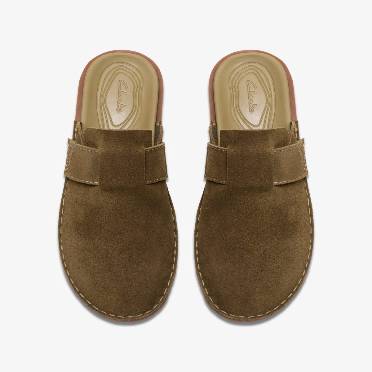 Clarks Litton Mule Oakwood Suede Erkek Sandalet Oakwood | 95704HABQ