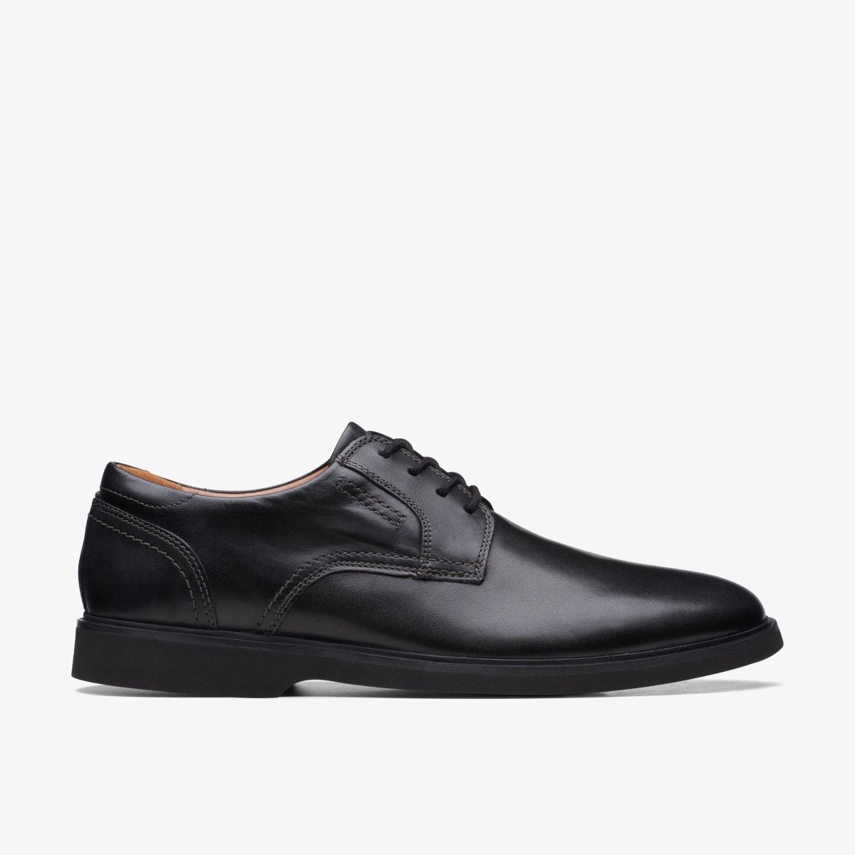 Clarks Malwood Lace Black Leather Erkek Elbise Ayakkabısı Siyah | 84753HCPL