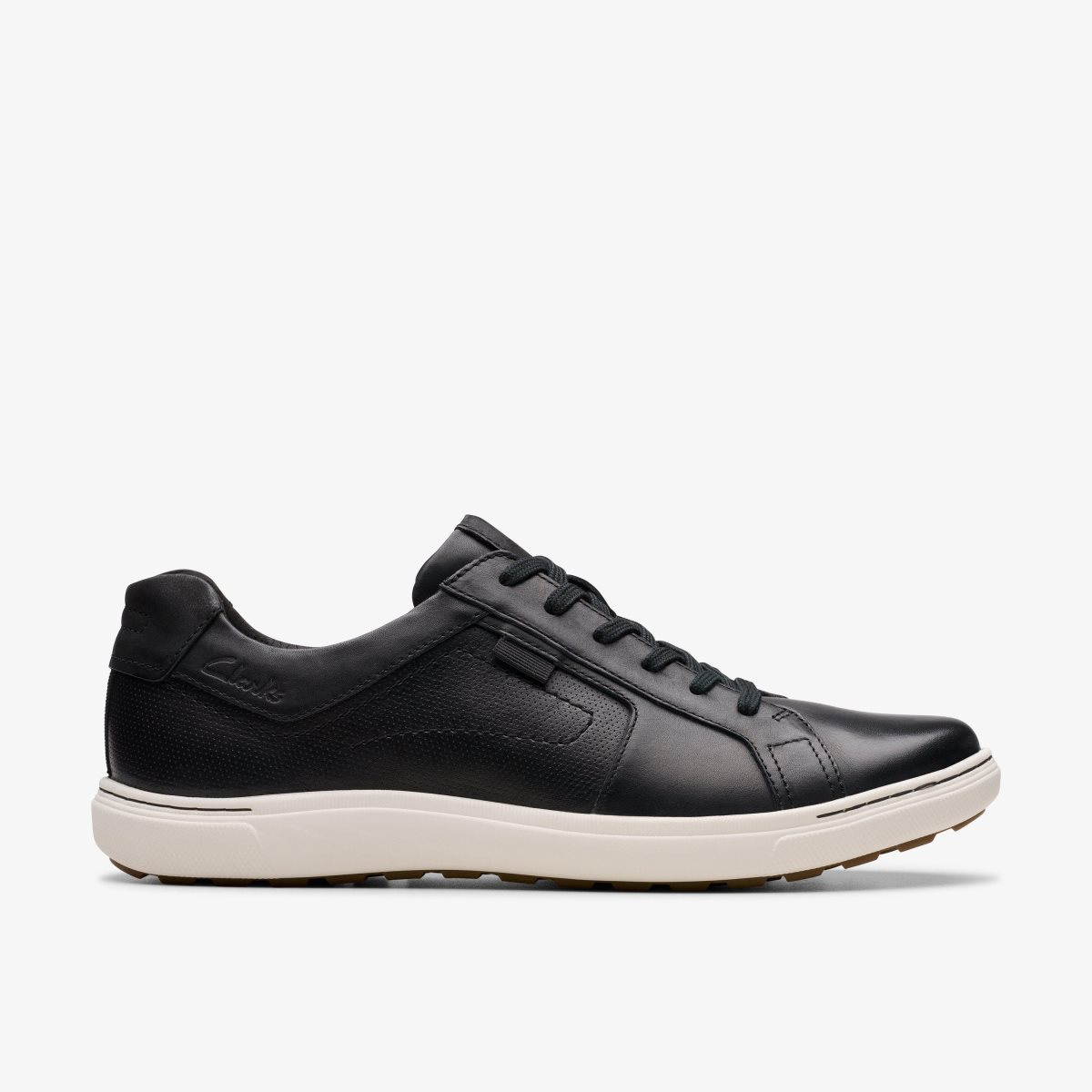 Clarks Mapstone Lace Black Leather Erkek Spor Ayakkabı Siyah | 76429OGFA