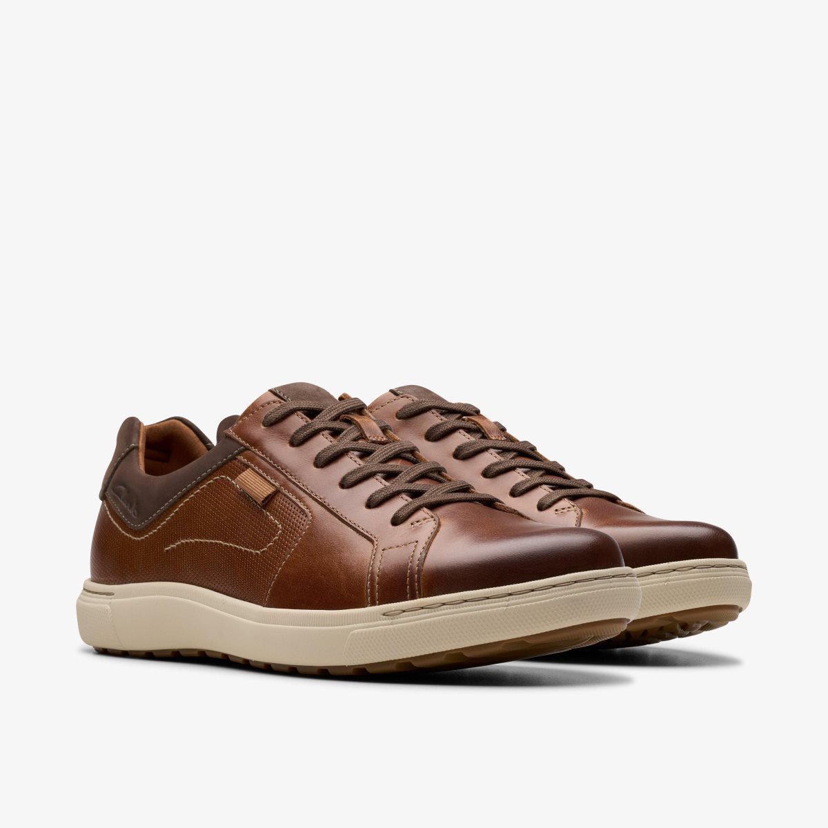 Clarks Mapstone Lace Tan Leather Erkek Spor Ayakkabı Kahverengi | 94326RIFD