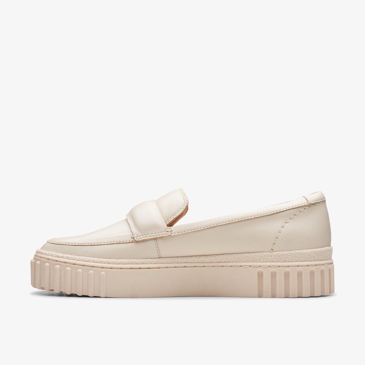 Clarks Mayhill Cove Cream Leather Kadın Makosen Ayakkabı Krema | 21840PYQW