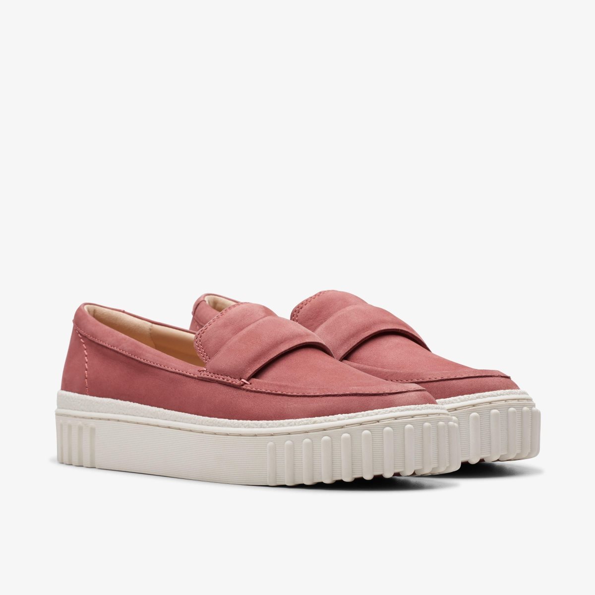 Clarks Mayhill Cove Dusty Rose Nubuck Kadın Makosen Ayakkabı Pembe | 73049QTIH