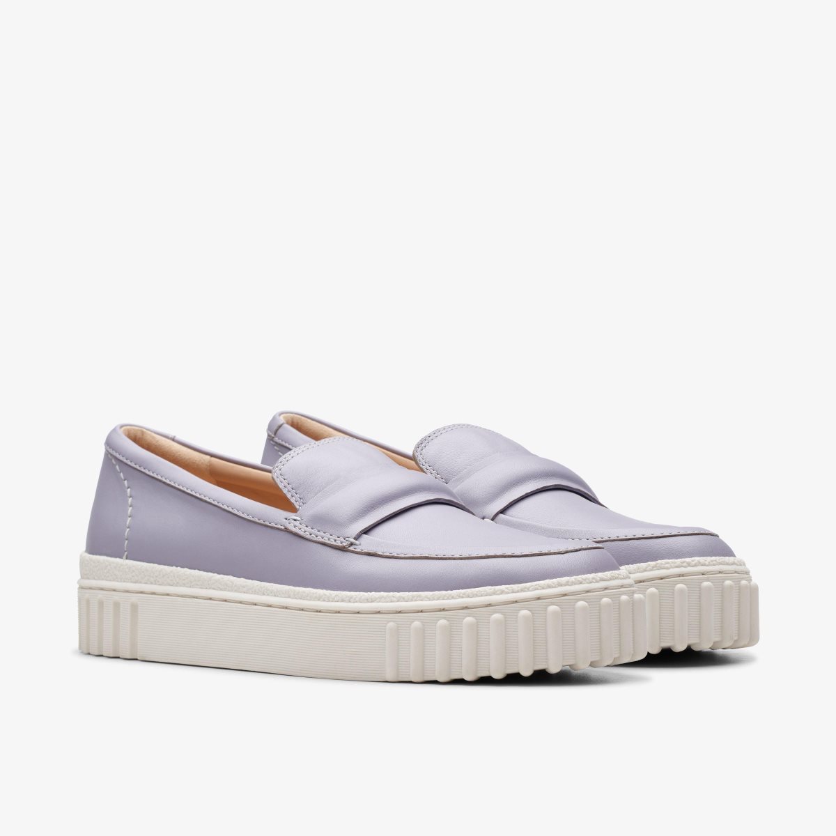 Clarks Mayhill Cove Lilac Leather Kadın Makosen Ayakkabı Mor | 37490APSN