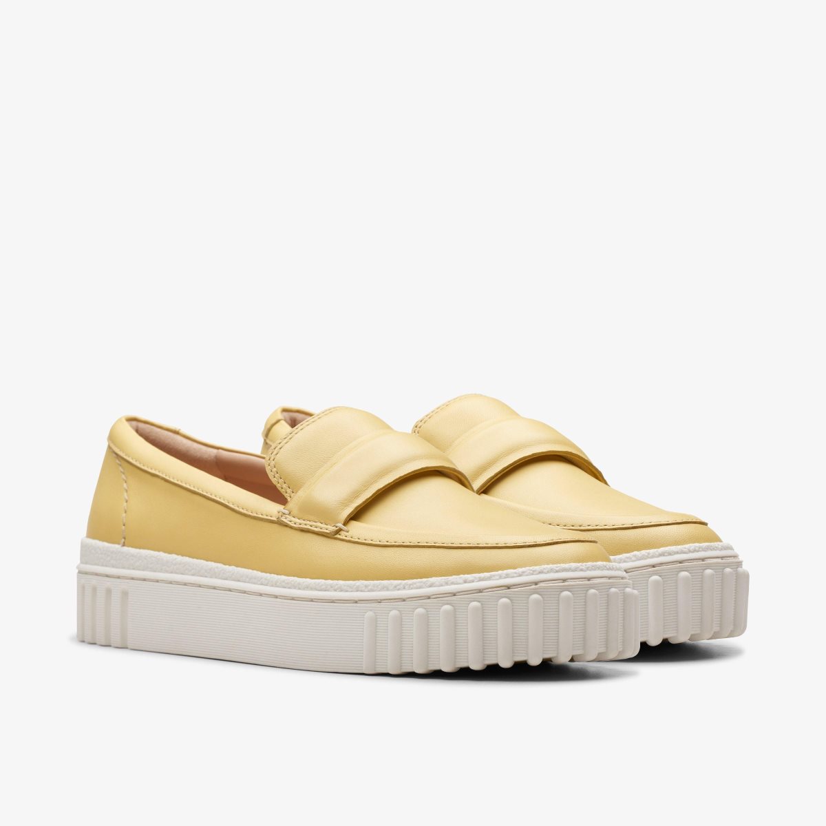 Clarks Mayhill Cove Yellow Leather Kadın Platform Ayakkabı Sarı | 39502SQHW