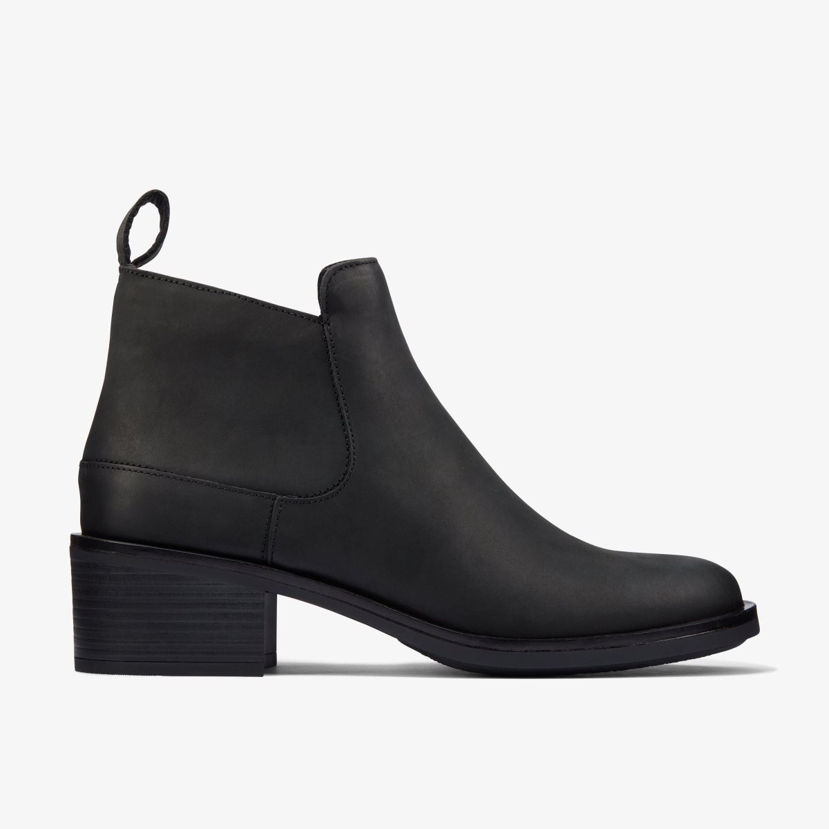 Clarks Memi Zip Black Leather Kadın Bot Siyah | 79681RCNV