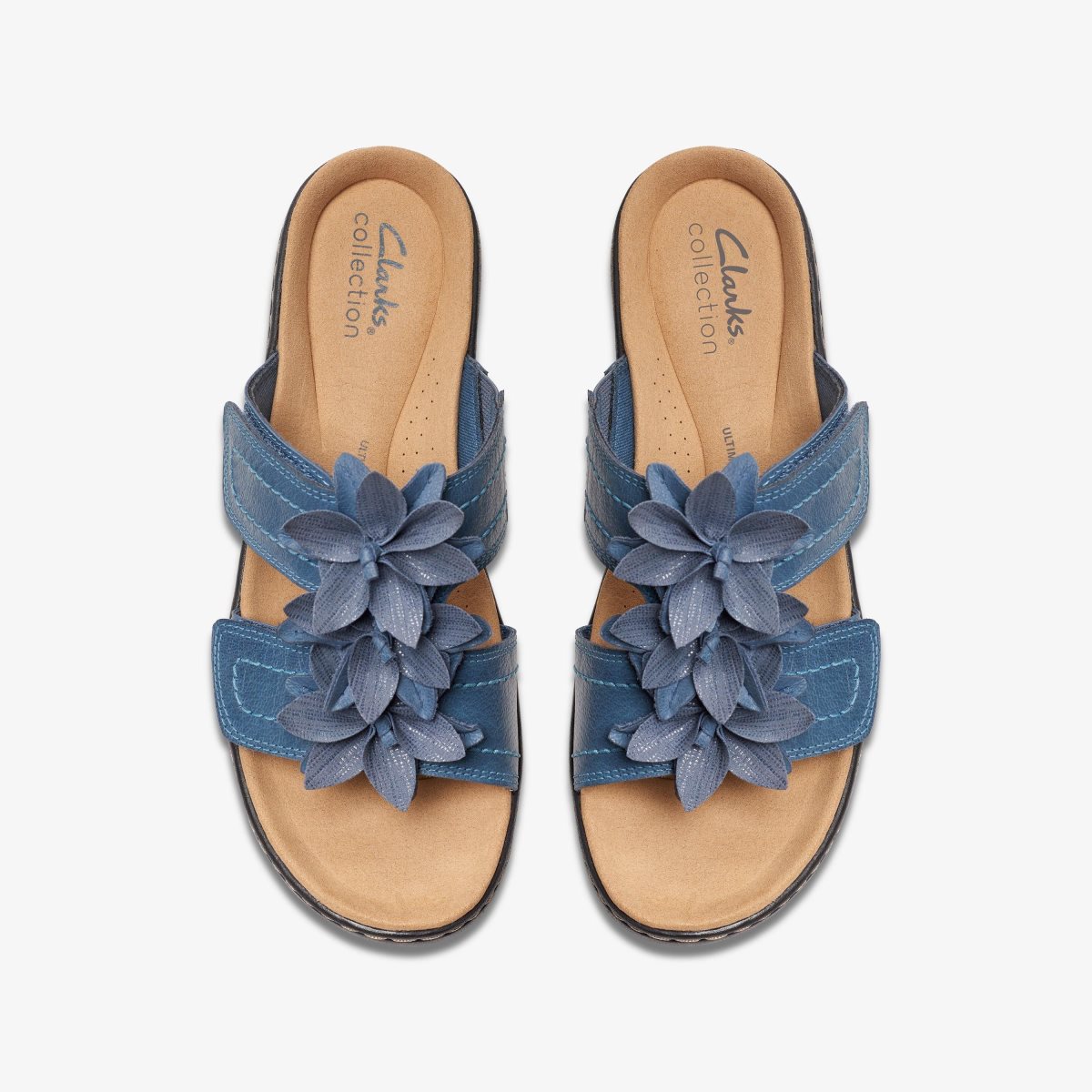 Clarks Merliah Raelyn Blue Leather Kadın Sandalet Mavi | 01956CHIV