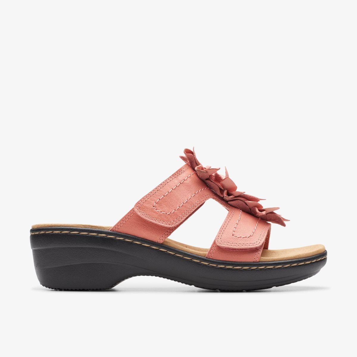 Clarks Merliah Raelyn Coral Leather Kadın Sandalet Mercan | 27094GXNR