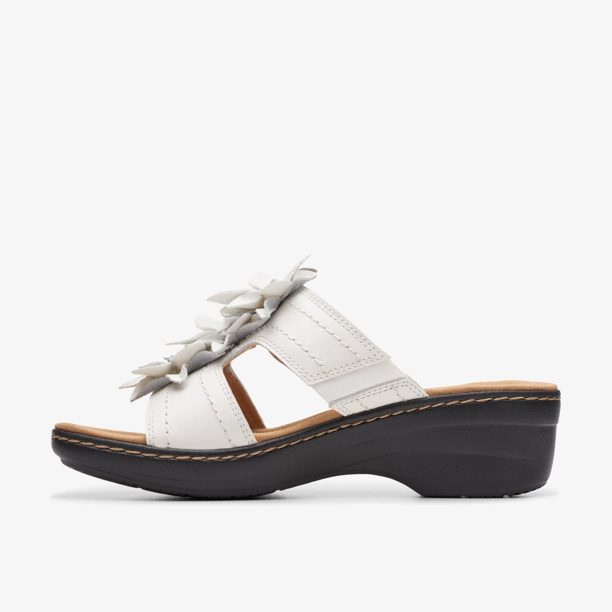 Clarks Merliah Raelyn White Leather Kadın Sandalet Beyaz | 85630PTLW