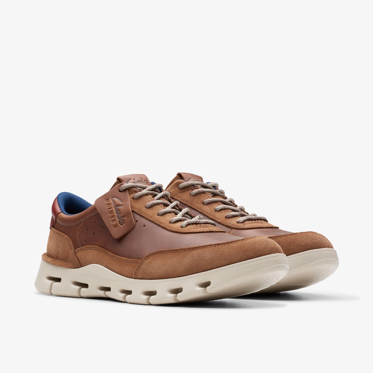 Clarks Nature X One Dark Tan Leather Erkek Spor Ayakkabı Koyu Kahverengi | 58024FUBC