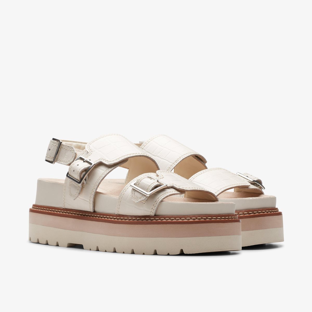 Clarks ORIANNA GLIDE Cream Interest Kadın Platform Ayakkabı Krema | 90421EZKO