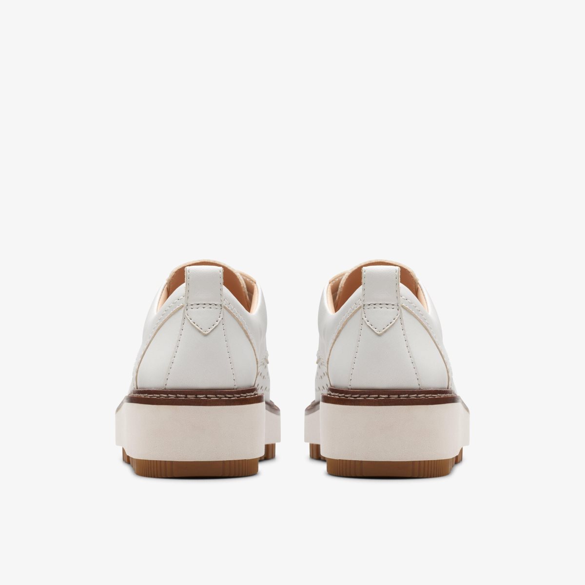 Clarks Orianna Move Off White Leather Kadın Platform Ayakkabı Beyaz | 49627OMKF