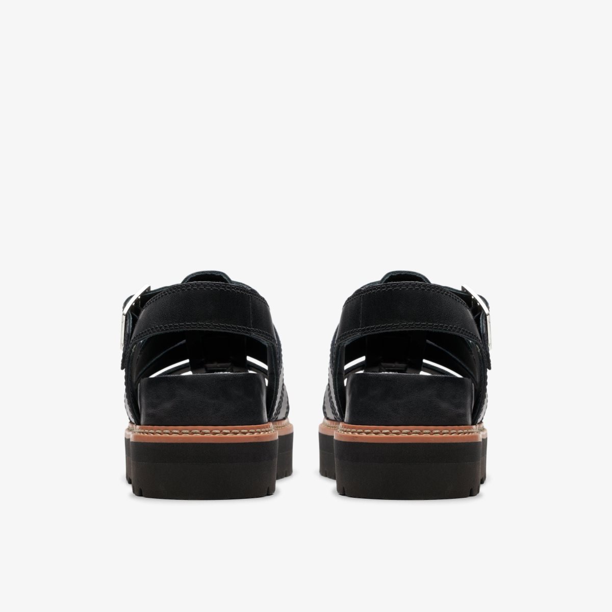 Clarks Orianna Twist Black Leather Kadın Platform Ayakkabı Siyah | 74698YXTG