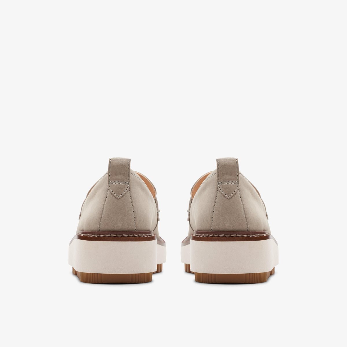 Clarks Orianna W Loafer Stone Nubuck Kadın Platform Ayakkabı Gri | 92308JALT