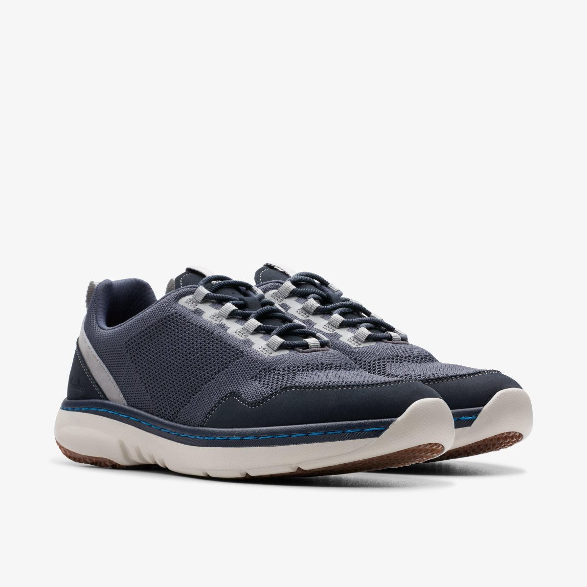 Clarks Pro Knit Navy Combination Erkek Spor Ayakkabı Lacivert | 34186UBLC