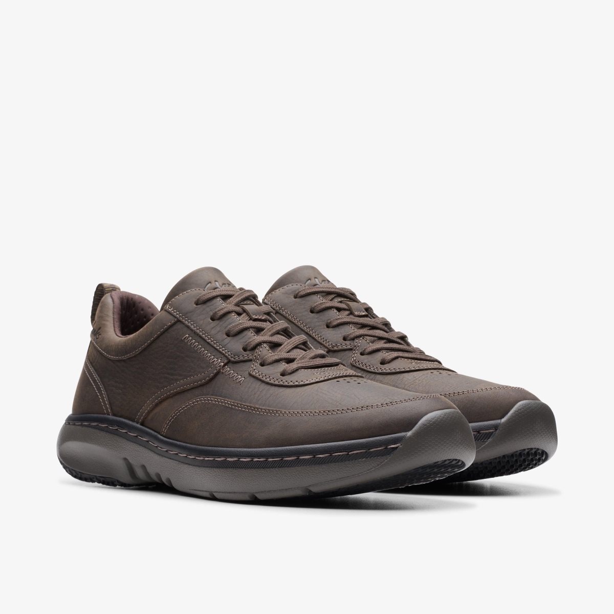 Clarks Pro Lace Dark Brown Tumbled Erkek Spor Ayakkabı Koyu Kahverengi | 54983CEVO