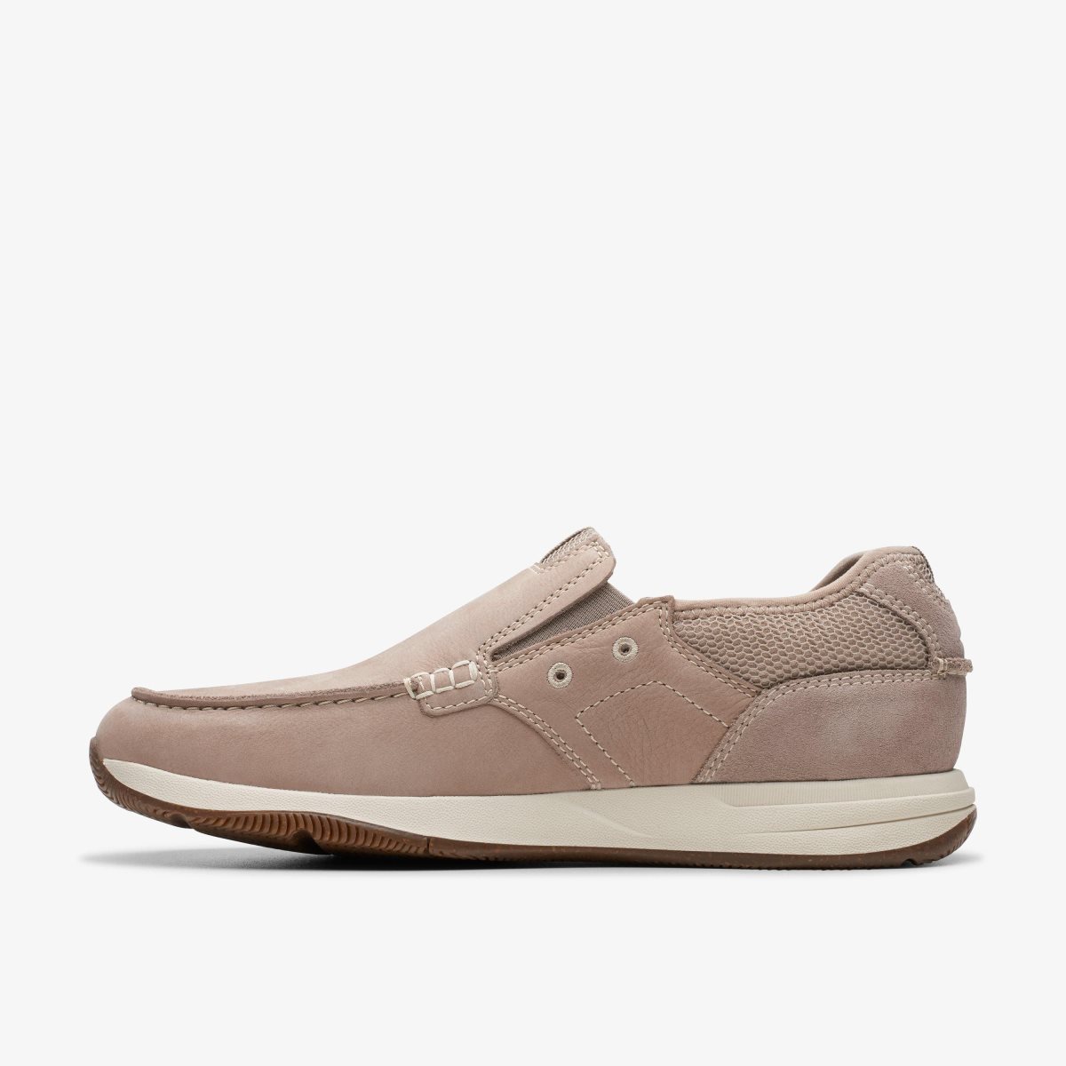 Clarks Sailview Step Light Grey Nubuck Erkek Slip On & Loafer Açık Gri | 61530JAEM