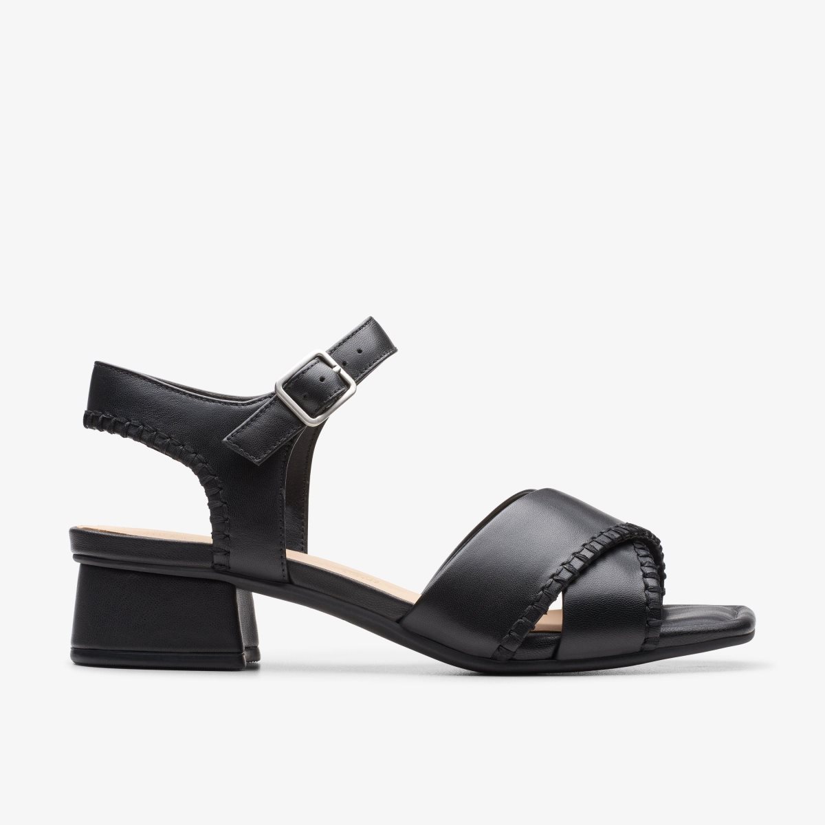 Clarks Serina 35 Cross Black Leather Kadın Sandalet Siyah | 60873UVWB