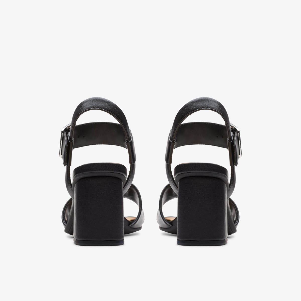 Clarks Siara 65 Buckle Black Leather Kadın Sandalet Siyah | 89654IBTN