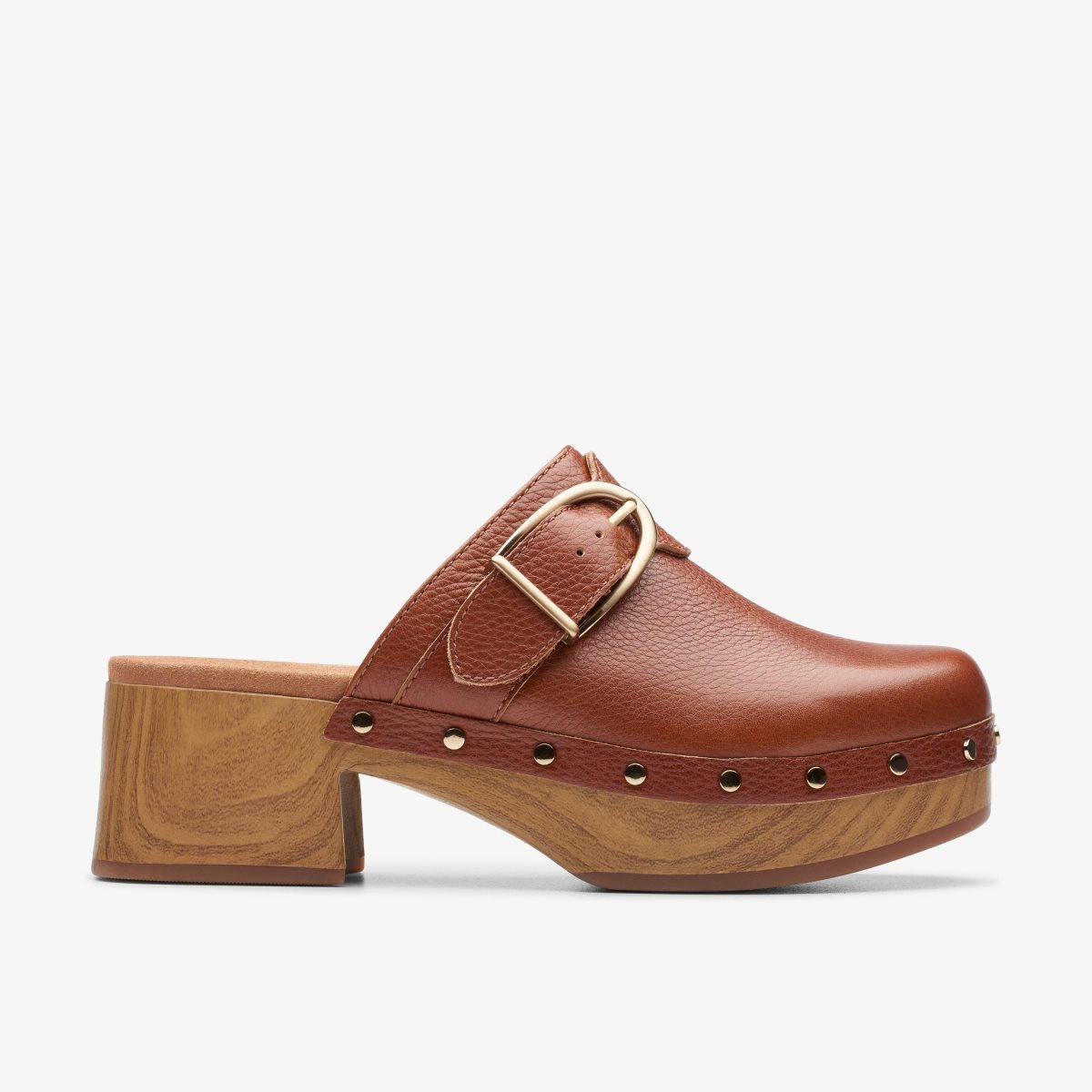 Clarks Sivanne Sun Tan Leather Kadın Clog Terlik Kahverengi | 76281QDAO