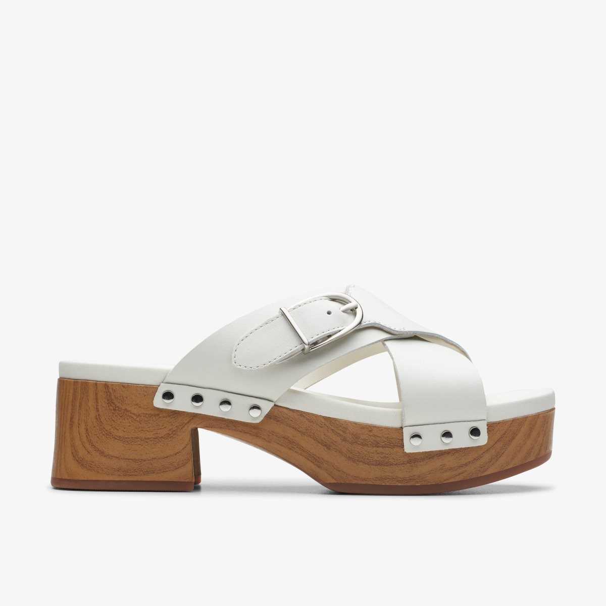 Clarks Sivanne Walk Off White Leather Kadın Sandalet Beyaz | 69128ARSF