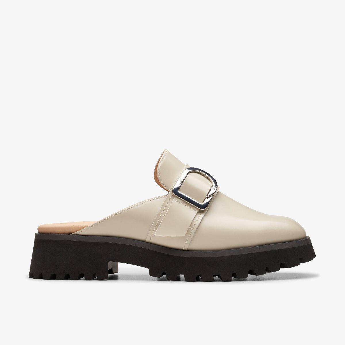 Clarks Stayso Free Ivory Leather Kadın Clog Terlik Beyaz | 79230BASM