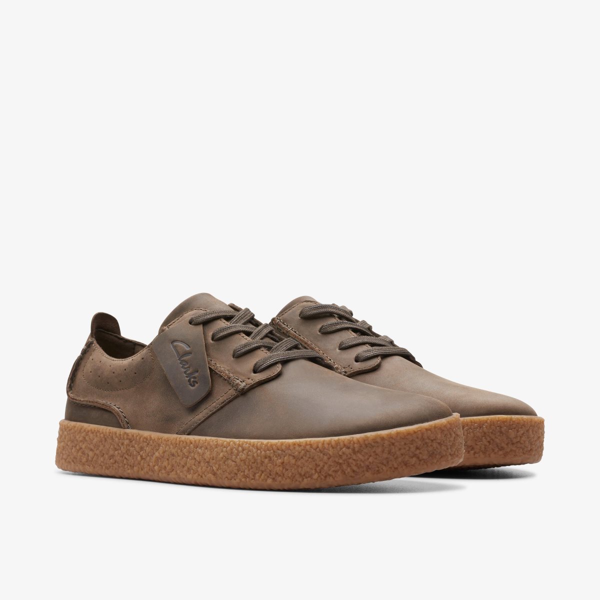 Clarks Streethill Lace Dark Olive Leather Erkek Spor Ayakkabı Koyu Zeytin Yeşili | 15028XDVG