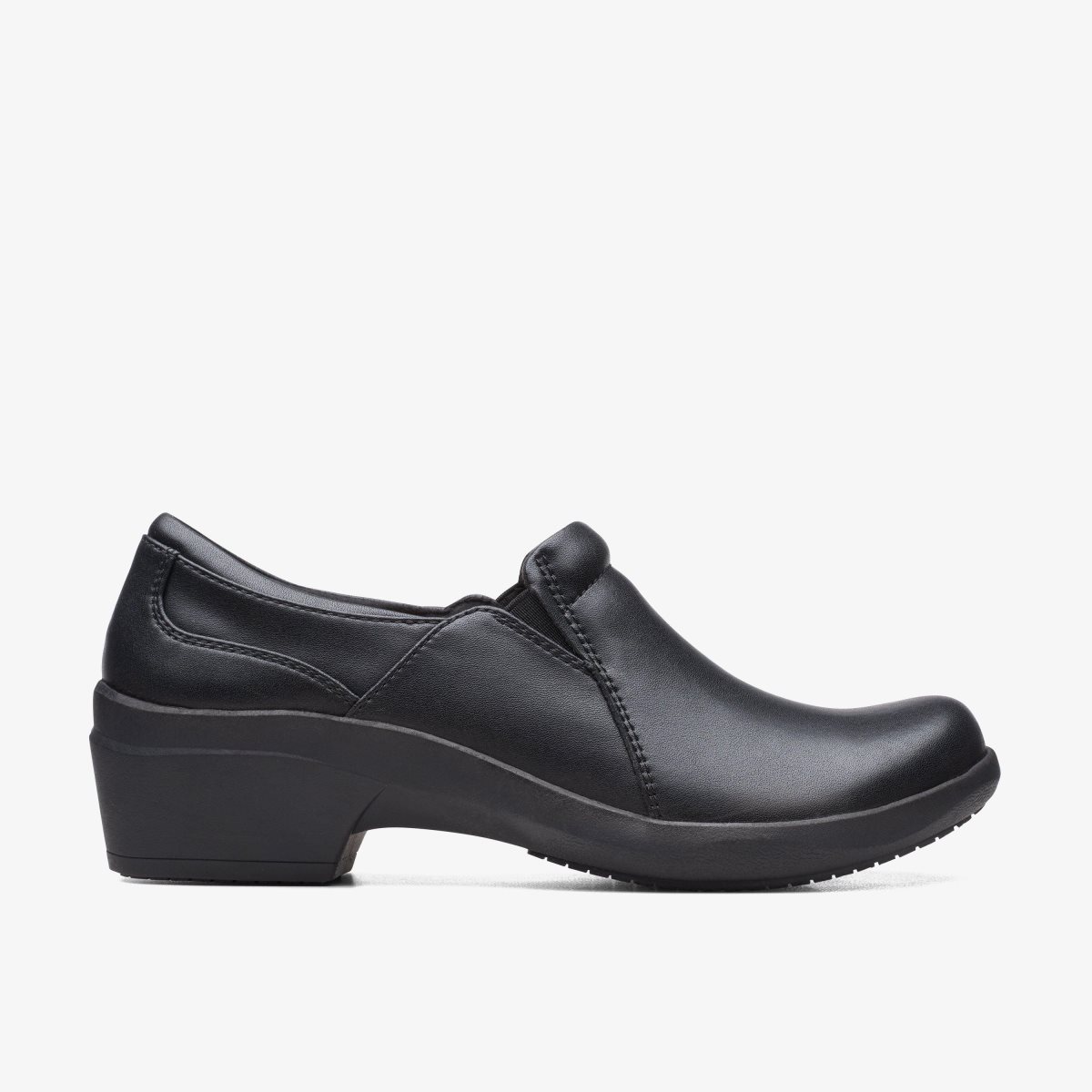 Clarks Talene Pace Black Leather Kadın Clog Terlik Siyah | 70352THUF