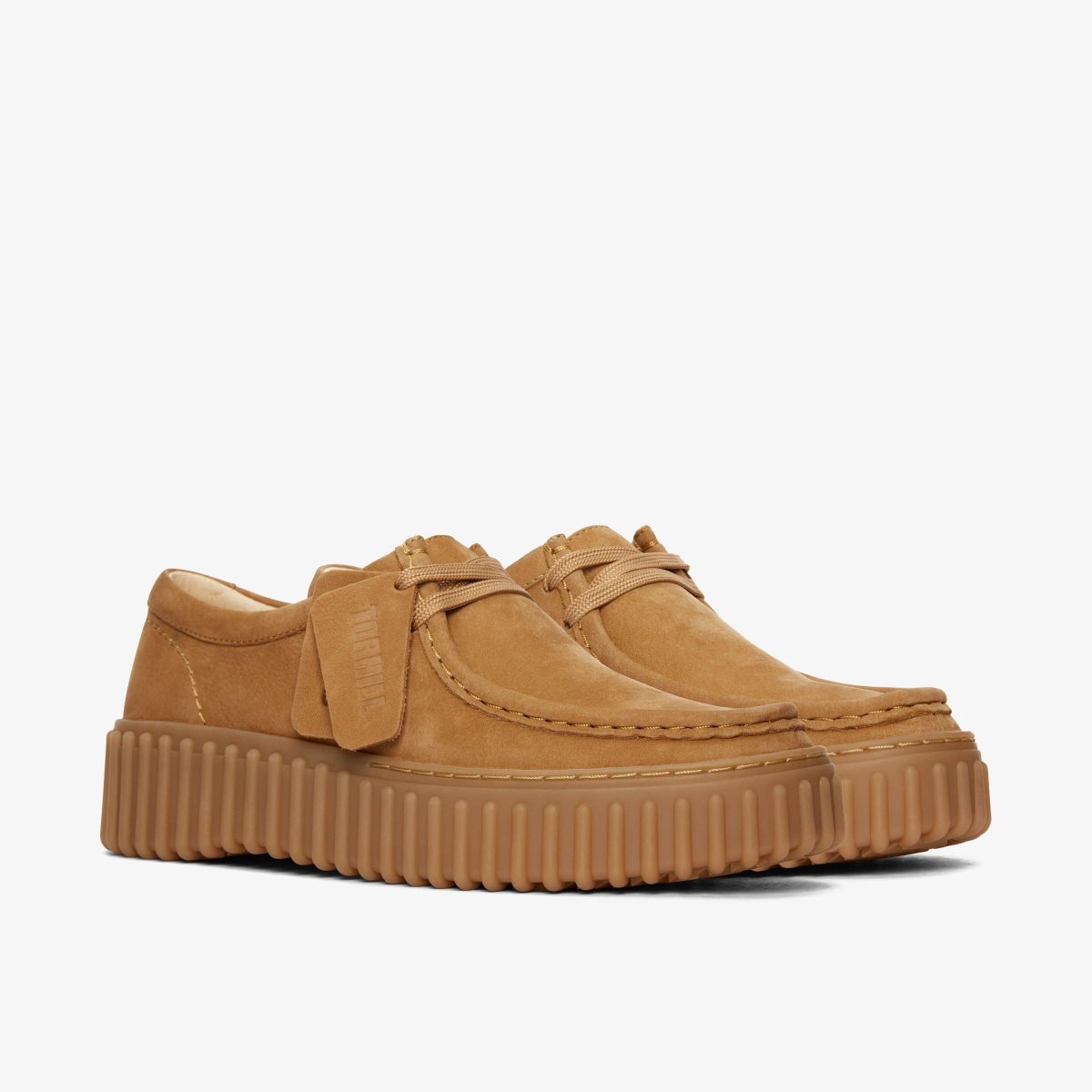 Clarks Torhill Bee Light Tan Nubuck Kadın Platform Ayakkabı Açık Kahverengi | 64307WXAZ