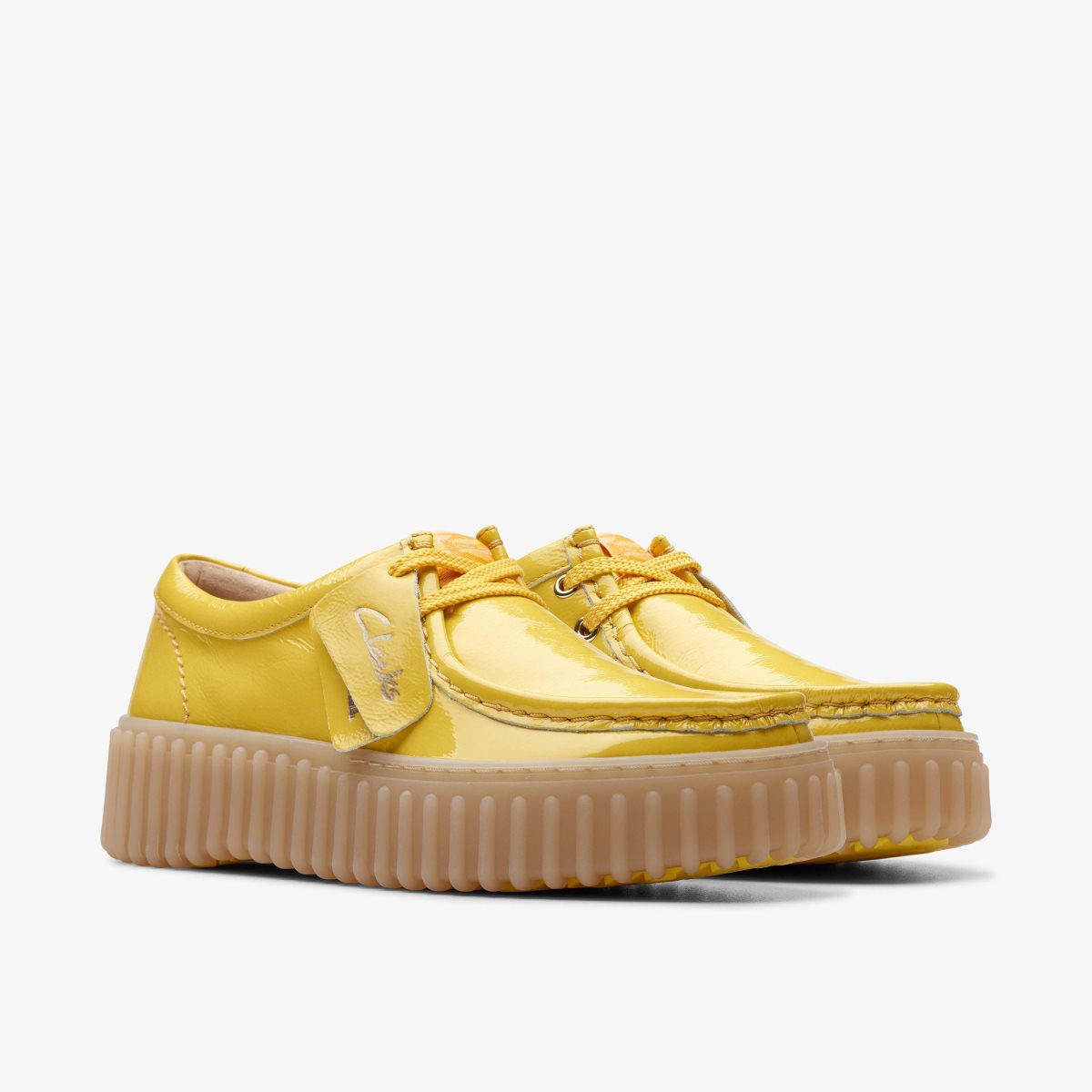 Clarks Torhill Bee Yellow Patent Kadın Platform Ayakkabı Sarı | 48921HZUN