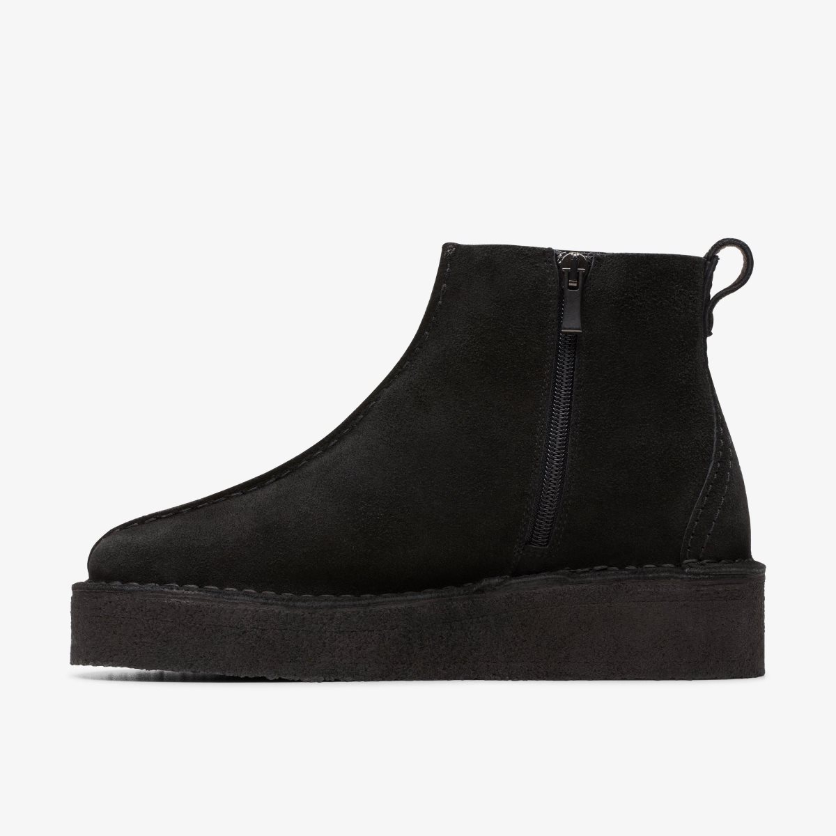 Clarks Trek Wedge Boot Black Suede Kadın Bot Siyah | 41859PEGH