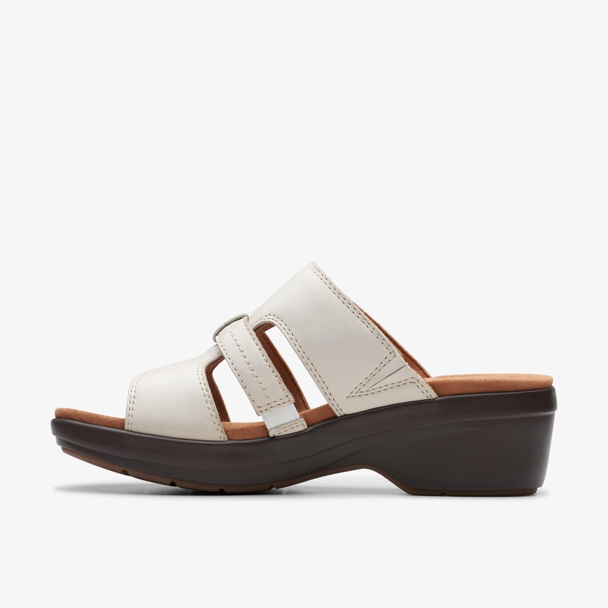 Clarks Tuleah Jane Off White Leather Kadın Dolgu Topuklu Beyaz | 78536QSUW