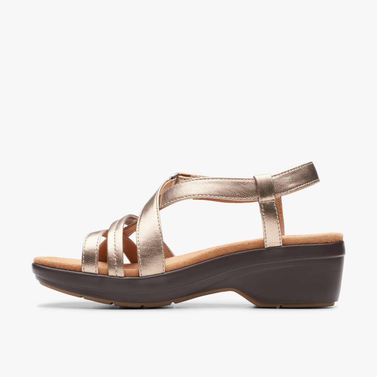 Clarks Tuleah May Metallic Leather Kadın Sandalet Metal | 90531WCIL