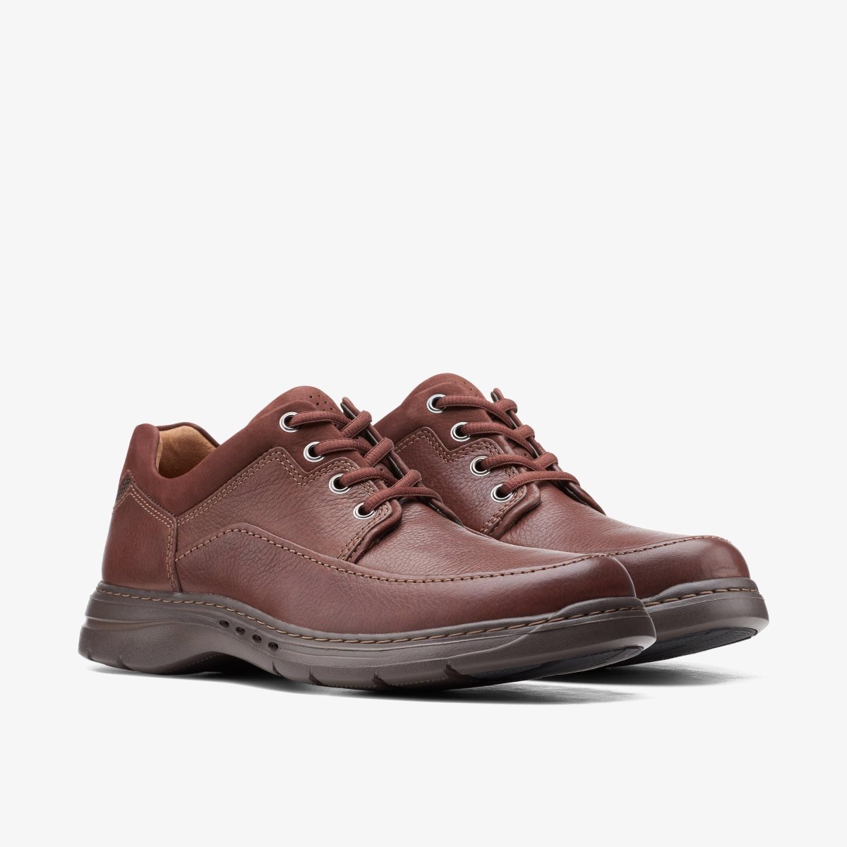 Clarks Un Brawley Lace Mahogany Leather Erkek Elbise Ayakkabısı Mahogany | 52409IYCK