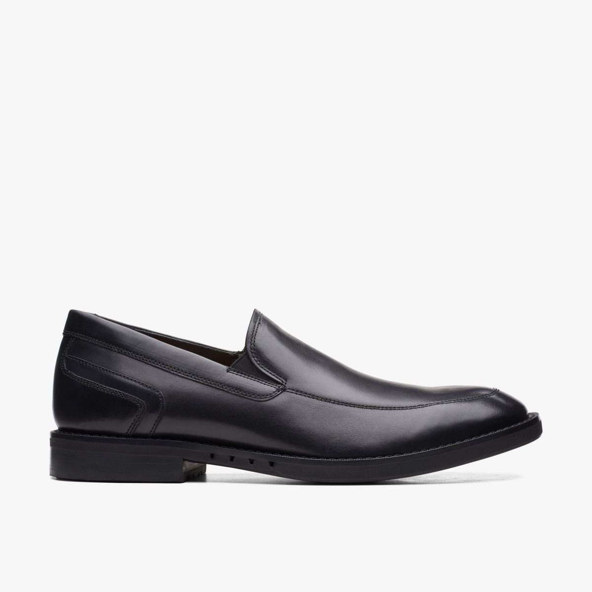 Clarks Un Hugh Step Black Leather Erkek Elbise Ayakkabısı Siyah | 79016KCPU