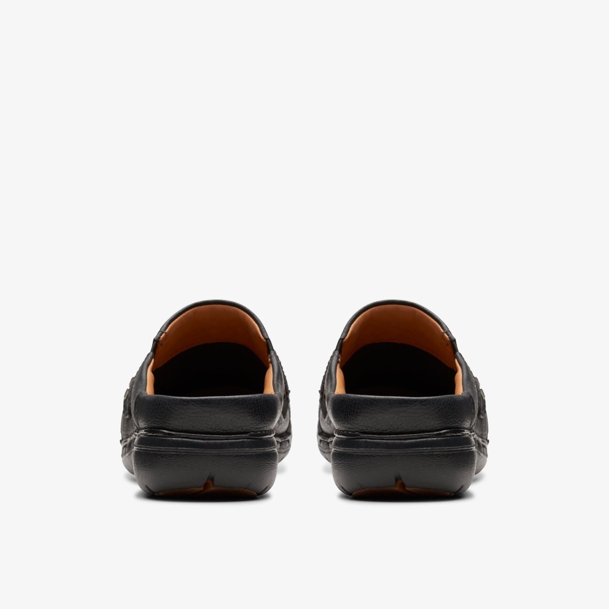 Clarks Un Loop Ease Black Leather Kadın Clog Terlik Siyah | 76930DQIS