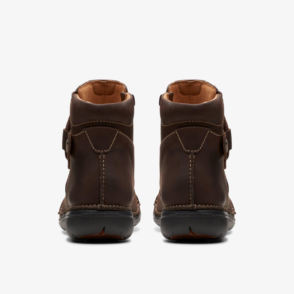 Clarks Un Loop Up Dark Brown Leather Kadın Bot Koyu Kahverengi | 03594DPYR