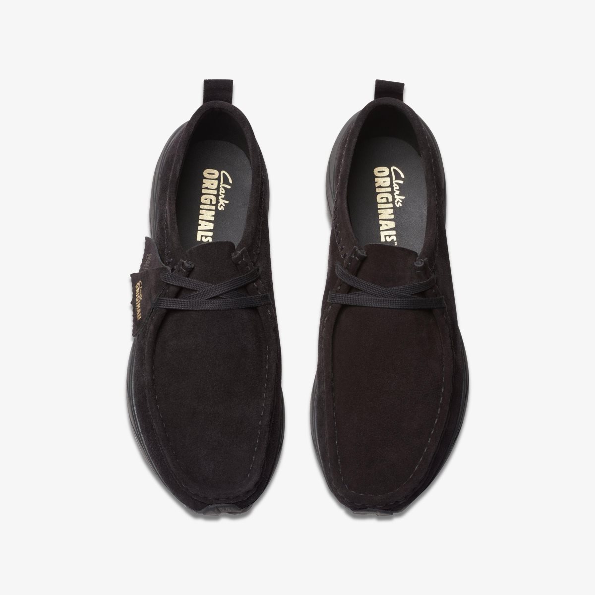 Clarks Walla Eden Lo Black Suede Erkek Wallabees Siyah | 24759XWPJ