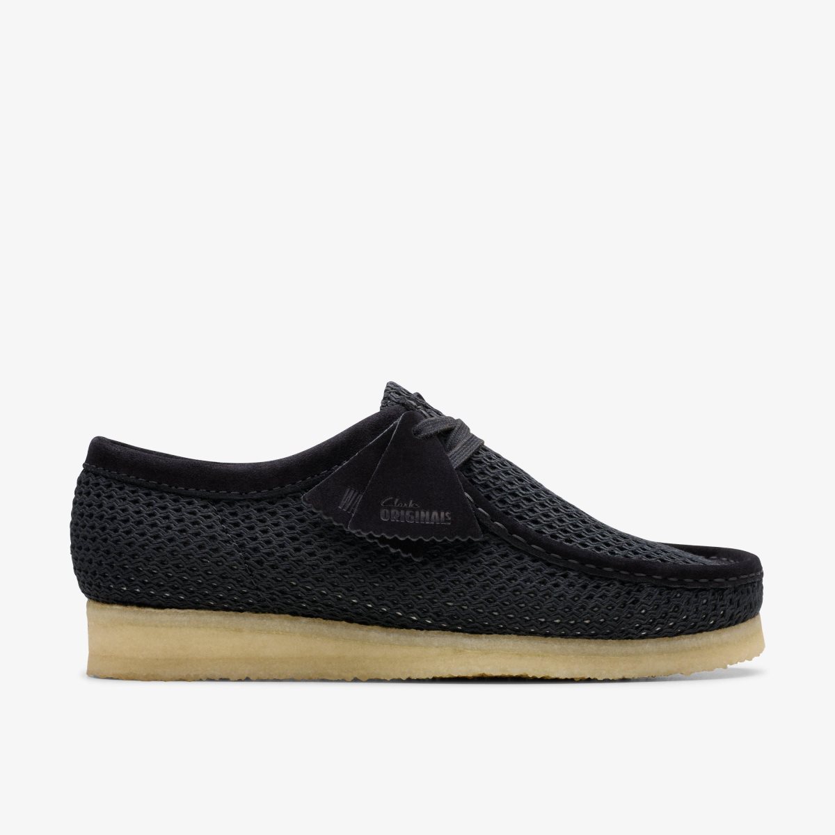 Clarks Wallabee Black Mesh Erkek Wallabees Siyah | 14627SKWM