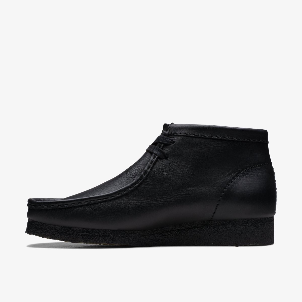 Clarks Wallabee Boot Black Leather Erkek Wallabees Siyah | 74031SIPQ